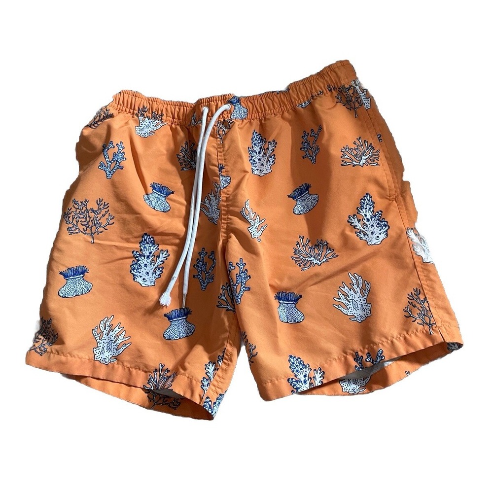 Bonobos Swim Trunks Medium Orange Corals